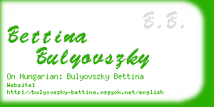 bettina bulyovszky business card